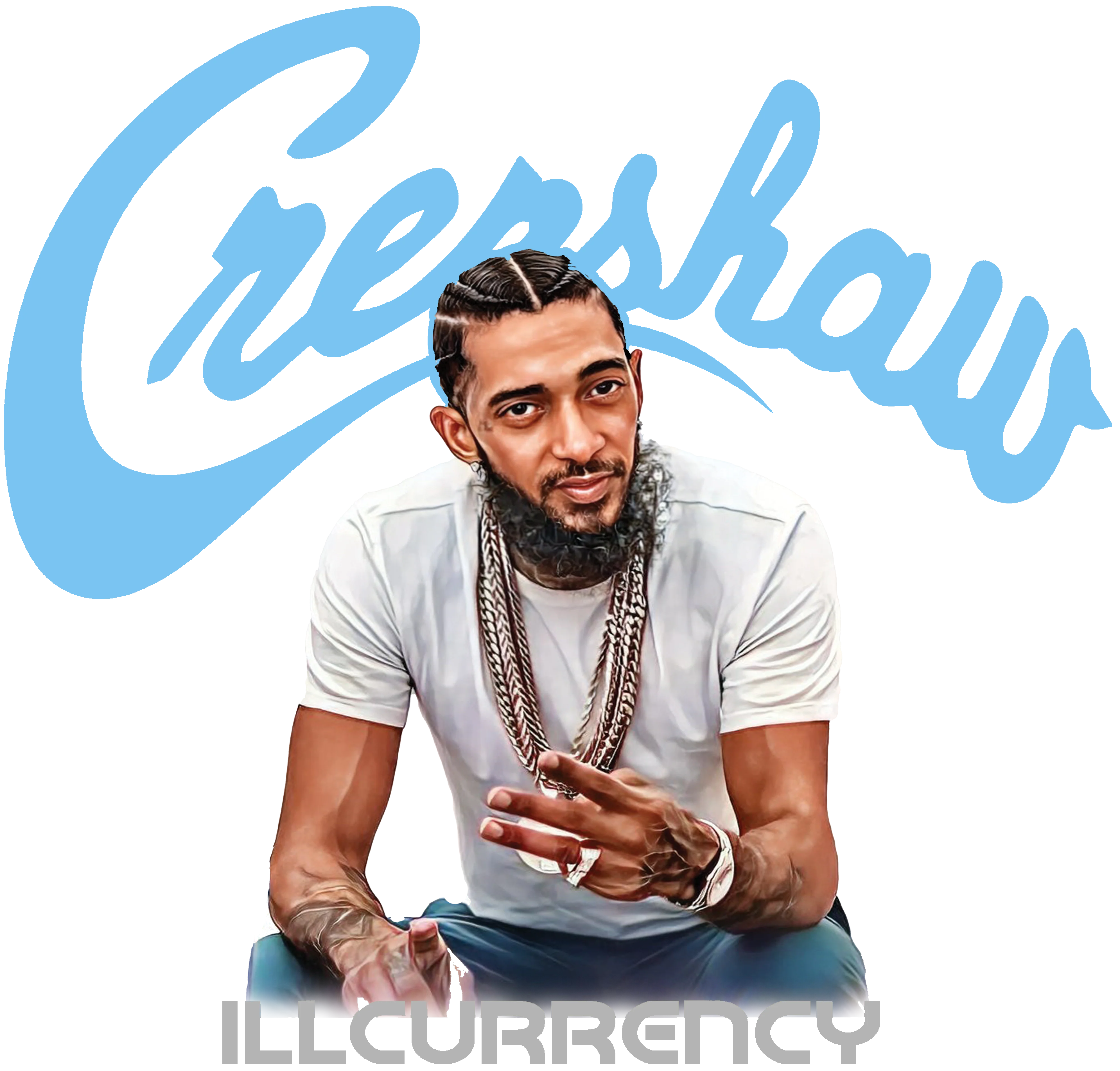 Air Jordan 5 Black/University Blue Matching T-Shirt Black T-Shirt (Crenshaw)| illcurrency
