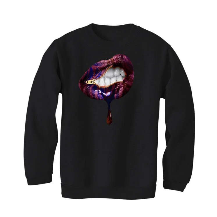 Air Jordan 5 Burgundy - Black T-Shirt (LIPS UNSEALED) - Image 4