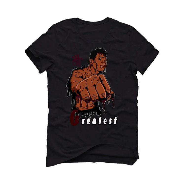 Air Jordan 5 Burgundy - Black T-Shirt (THE GREATEST) - Image 2