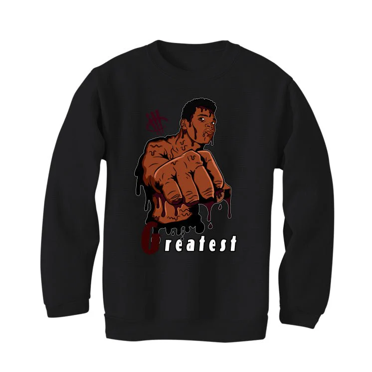 Air Jordan 5 Burgundy - Black T-Shirt (THE GREATEST) - Image 4