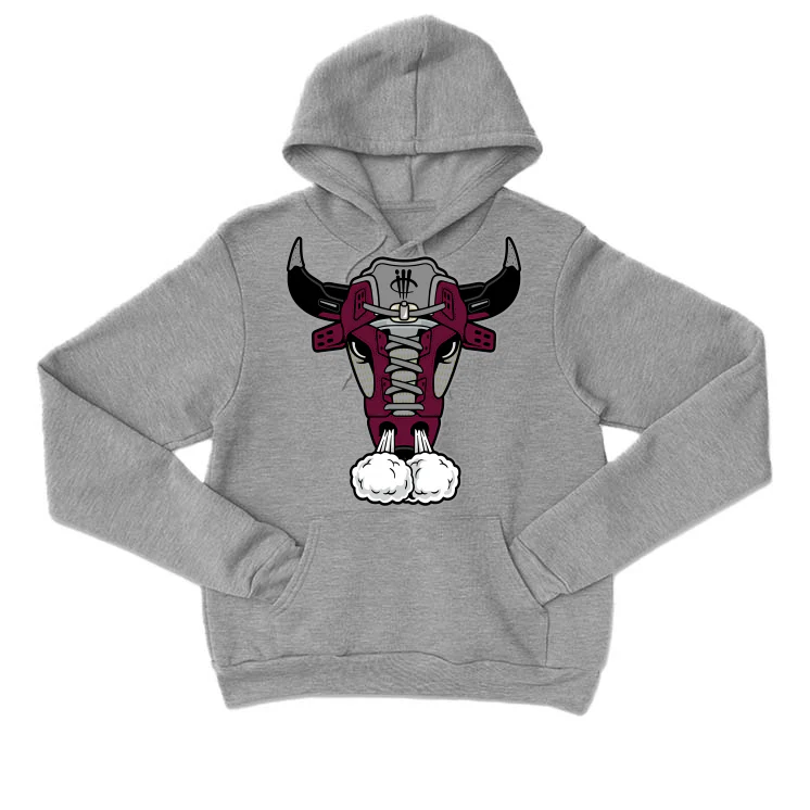 Air Jordan 5 Burgundy - Grey T-Shirt (LACED BULL) - Image 3