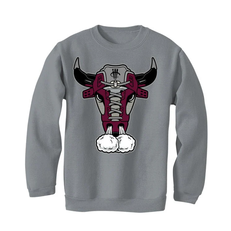 Air Jordan 5 Burgundy - Grey T-Shirt (LACED BULL) - Image 4
