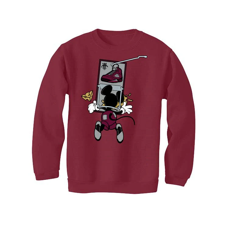 Air Jordan 5 Burgundy - Maroon T-Shirt (MOUSE TRAP) - Image 3