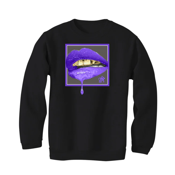 Air Jordan 5 “Concord”| illcurrency Black T-Shirt (LIPSTICK) - Image 4