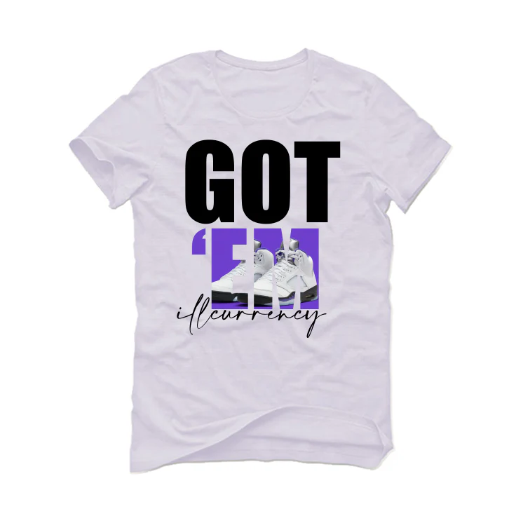 Air Jordan 5 “Concord” White T-Shirt (Got Em) - Image 2