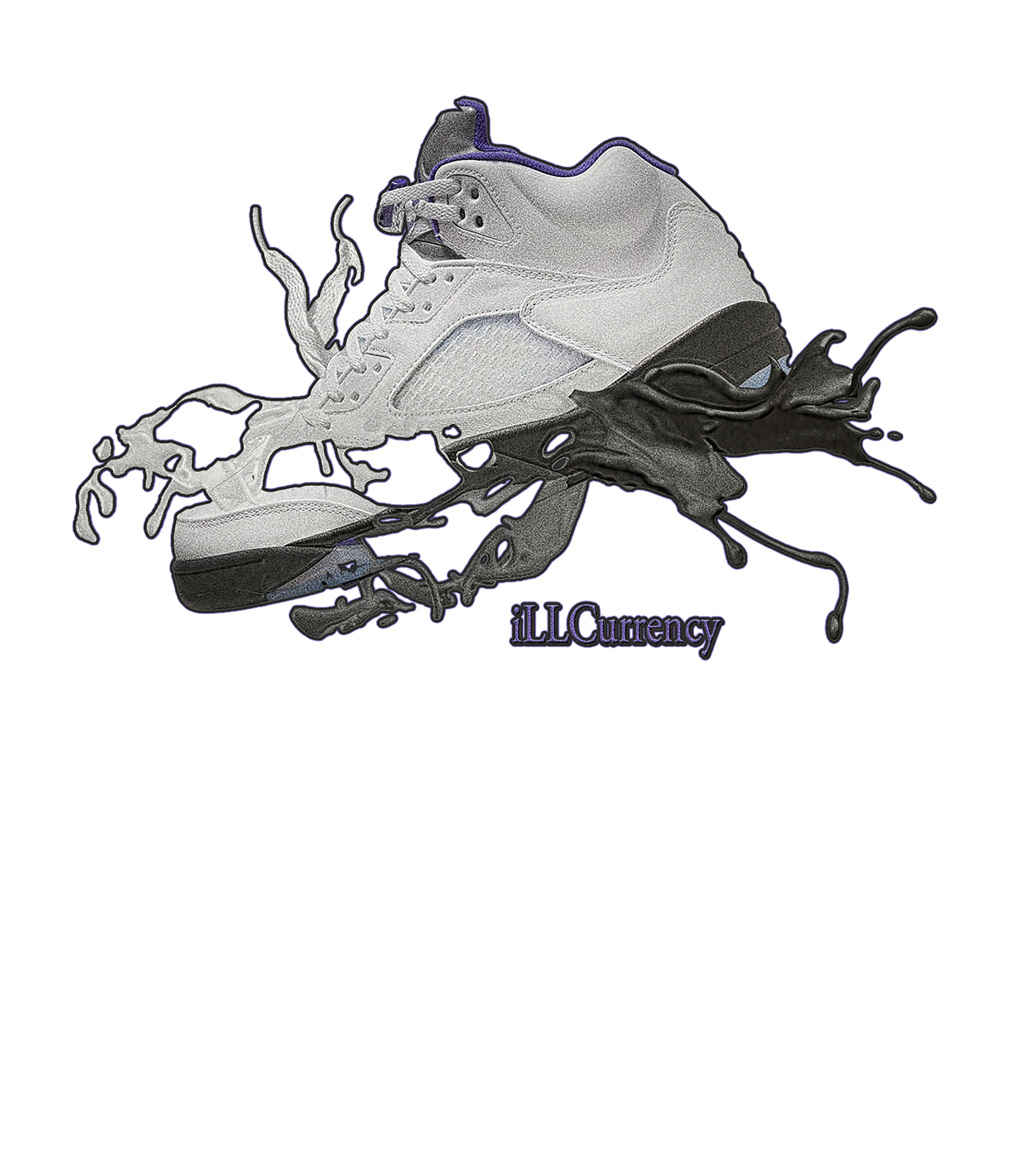 Air Jordan 5 “Concord” Black T-Shirt (SPLASH SHOE)