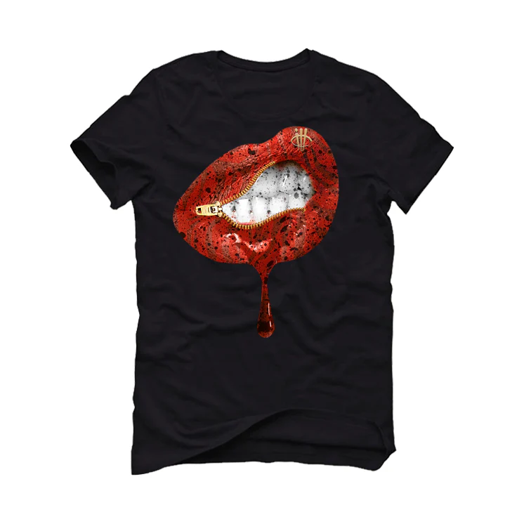 Air Jordan 5 “Dunk on Mars” Black T-Shirt (LIPS UNSEALED) - Image 2