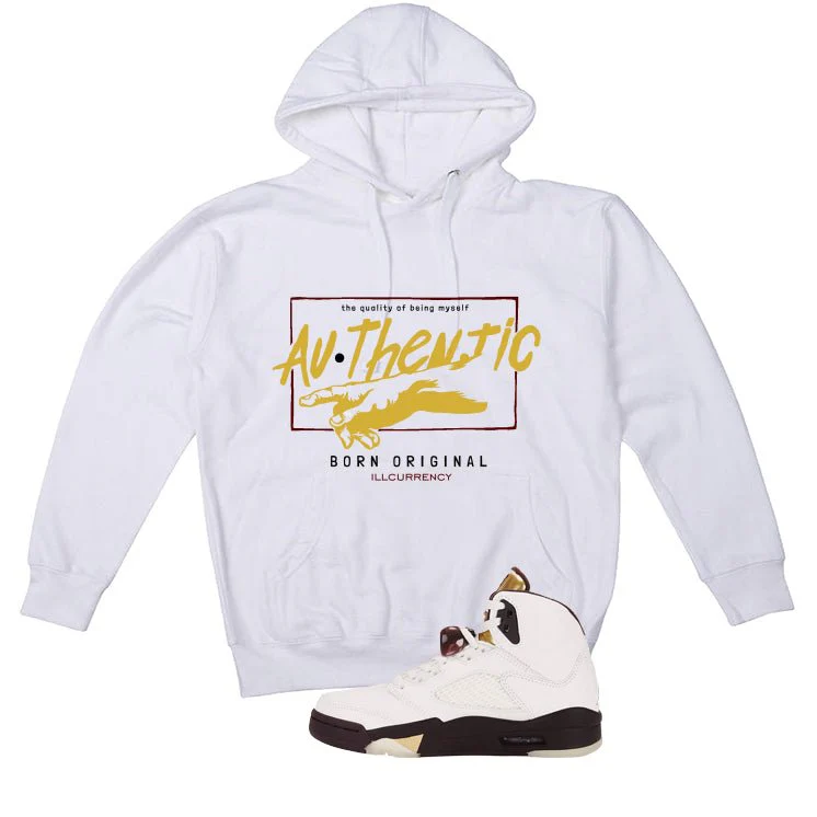 Air Jordan 5 Earth/Metallic Gold White T-Shirt (Authentic)| illcurrency - Image 3