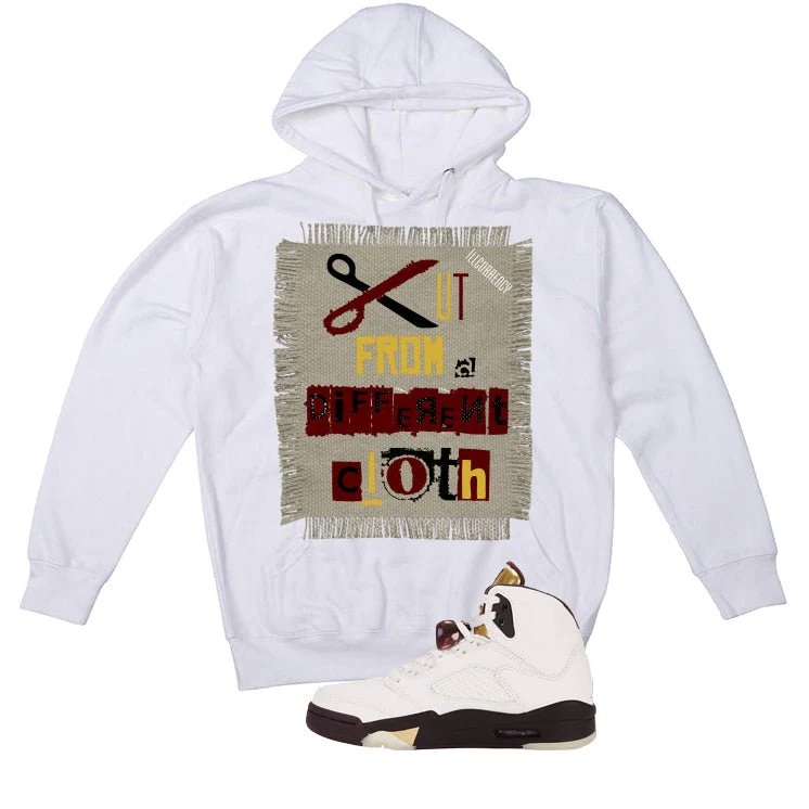Air Jordan 5 Earth/Metallic Gold White T-Shirt (Cut from a different cloth)| illcurrency - Image 3