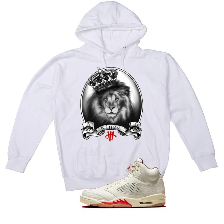 Air Jordan 5 El Grito White T-Shirt (A Kings Life)| illcurrency - Image 3