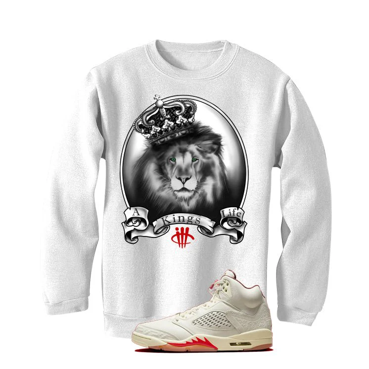 Air Jordan 5 El Grito White T-Shirt (A Kings Life)| illcurrency - Image 4