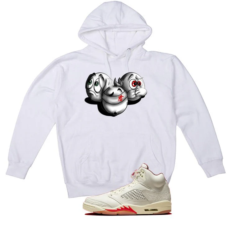 Air Jordan 5 El Grito White T-Shirt (SEE NO EVIL)| illcurrency - Image 3