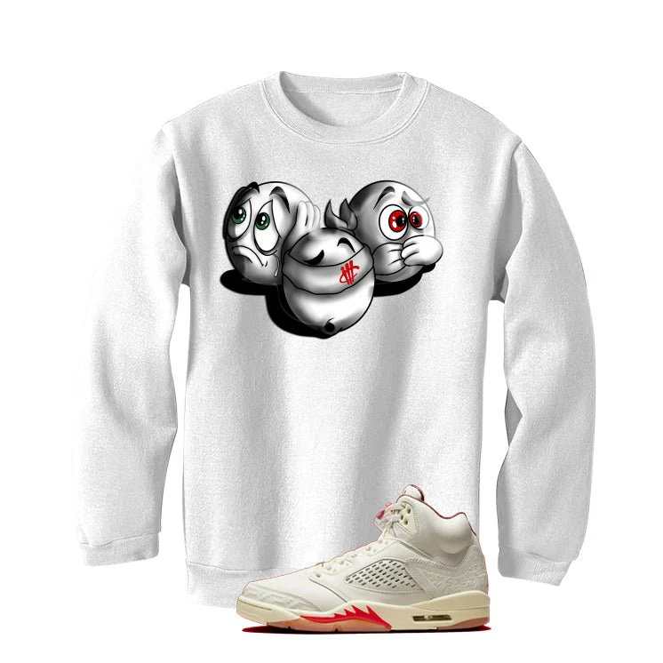 Air Jordan 5 El Grito White T-Shirt (SEE NO EVIL)| illcurrency - Image 4
