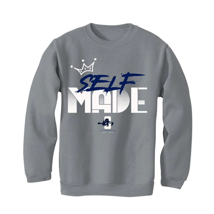Air Jordan 5 “Georgetown” | illcurrency Grey T-Shirt (Self Made) - Image 4
