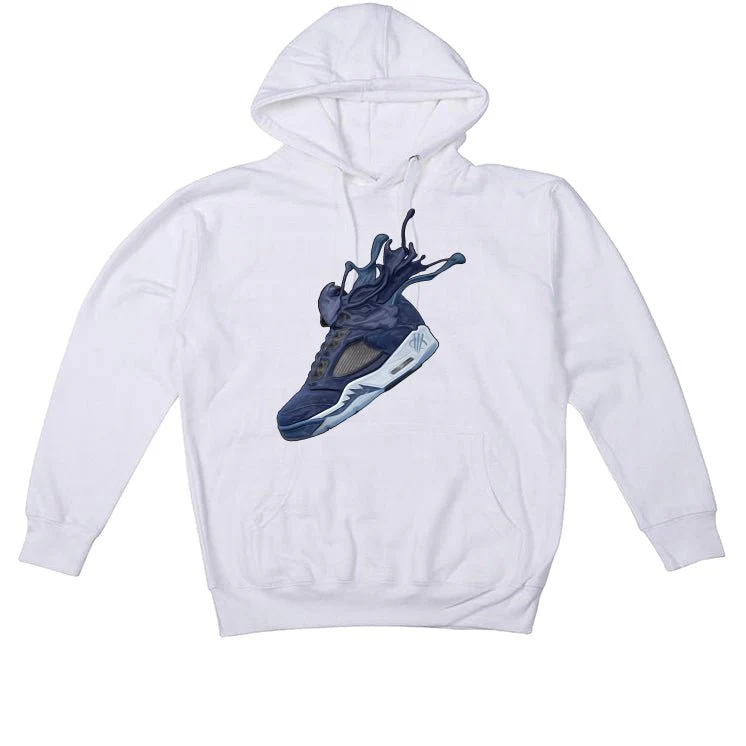 Air Jordan 5 “Georgetown” | illcurrency White T-Shirt (SPLASH) - Image 3