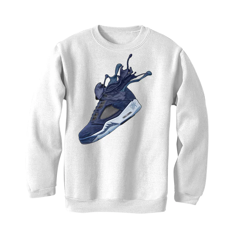 Air Jordan 5 “Georgetown” | illcurrency White T-Shirt (SPLASH) - Image 4