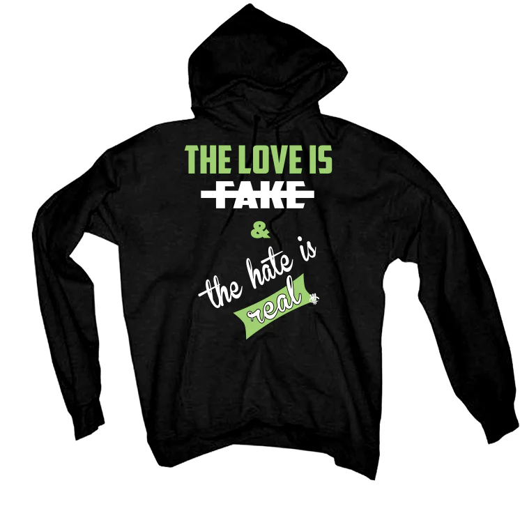 Air Jordan 5 Green Bean Black T-Shirt (Love is Fake) - Image 3