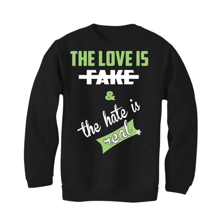 Air Jordan 5 Green Bean Black T-Shirt (Love is Fake) - Image 4