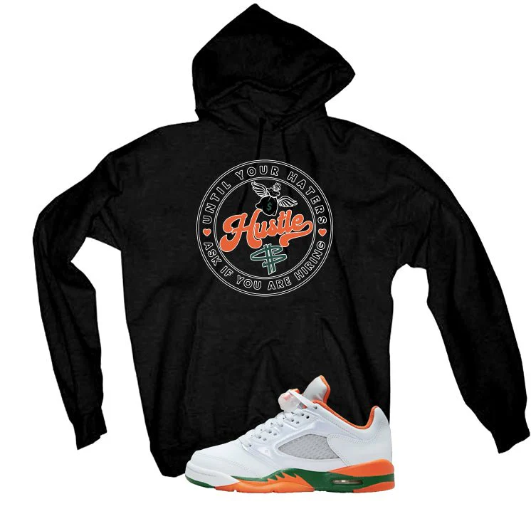 Air Jordan 5 GS Miami Hurricanes Black T-Shirt (Haters Catch Up)| illcurrency - Image 3