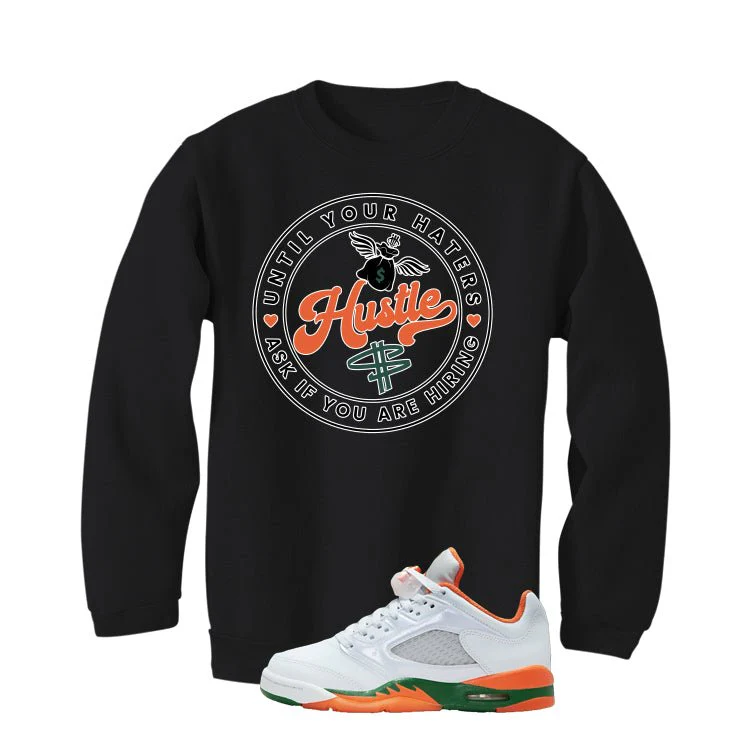 Air Jordan 5 GS Miami Hurricanes Black T-Shirt (Haters Catch Up)| illcurrency - Image 4