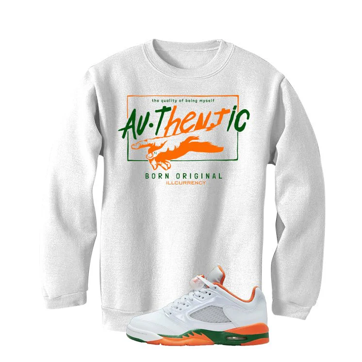 Air Jordan 5 GS Miami Hurricanes White T-Shirt (Authentic)| illcurrency - Image 4
