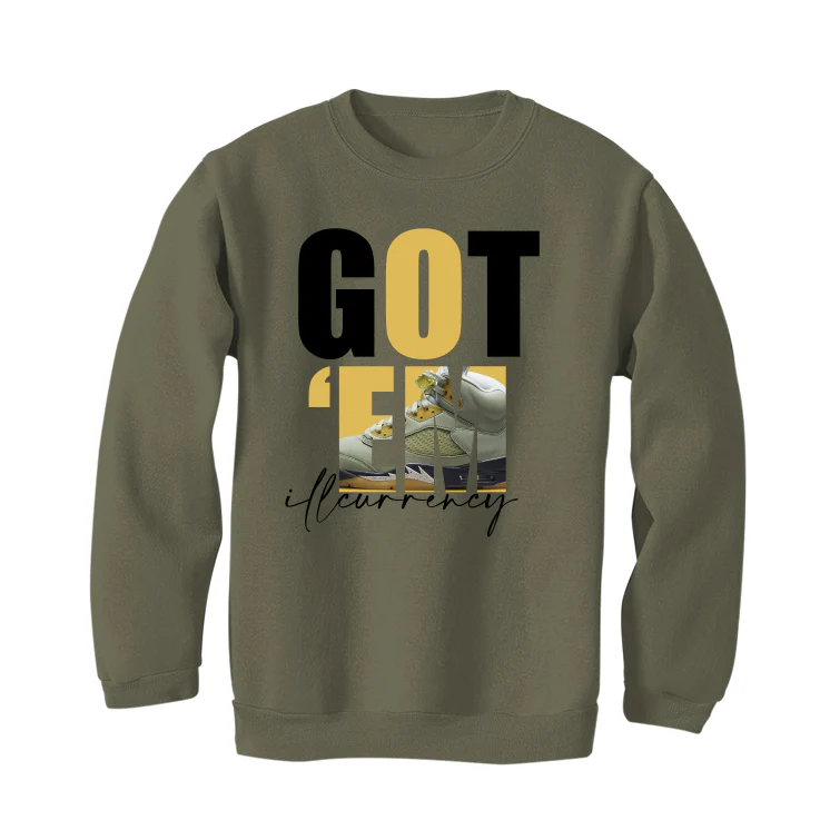 Air Jordan 5 “Jade Horizon” | illCurrency Military Green T-Shirt (Got Em) - Image 4