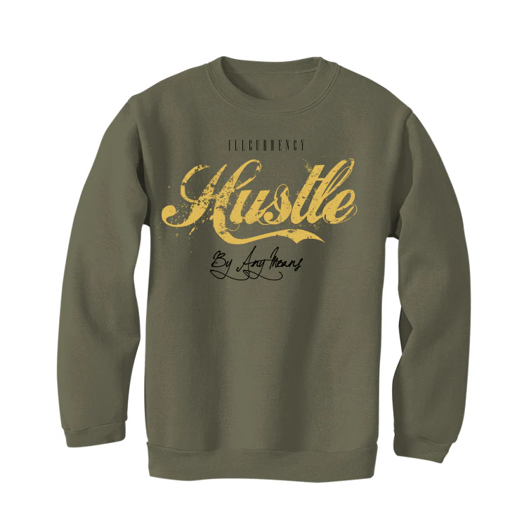 Air Jordan 5 “Jade Horizon” | illCurrency Military Green T-Shirt (Hustle By Any Means) - Image 4