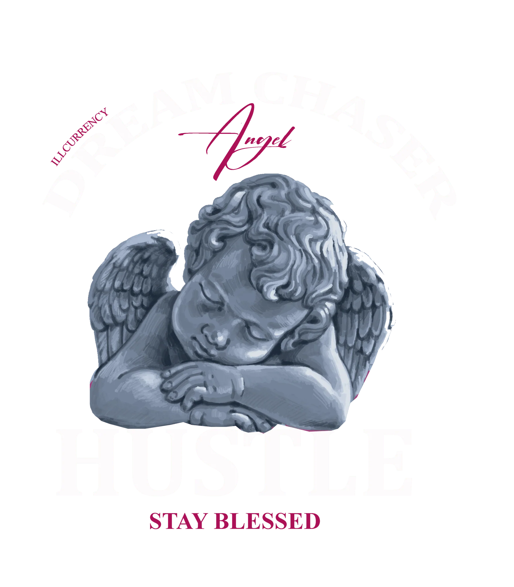 Air Jordan 5 Low “White/Desert Berry”I ILLCURRENCY Pink T-Shirt (Dream Chaser Angel)