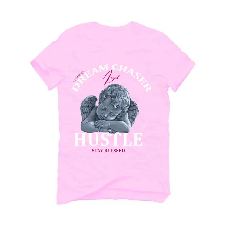 Air Jordan 5 Low “White/Desert Berry”I ILLCURRENCY Pink T-Shirt (Dream Chaser Angel) - Image 2