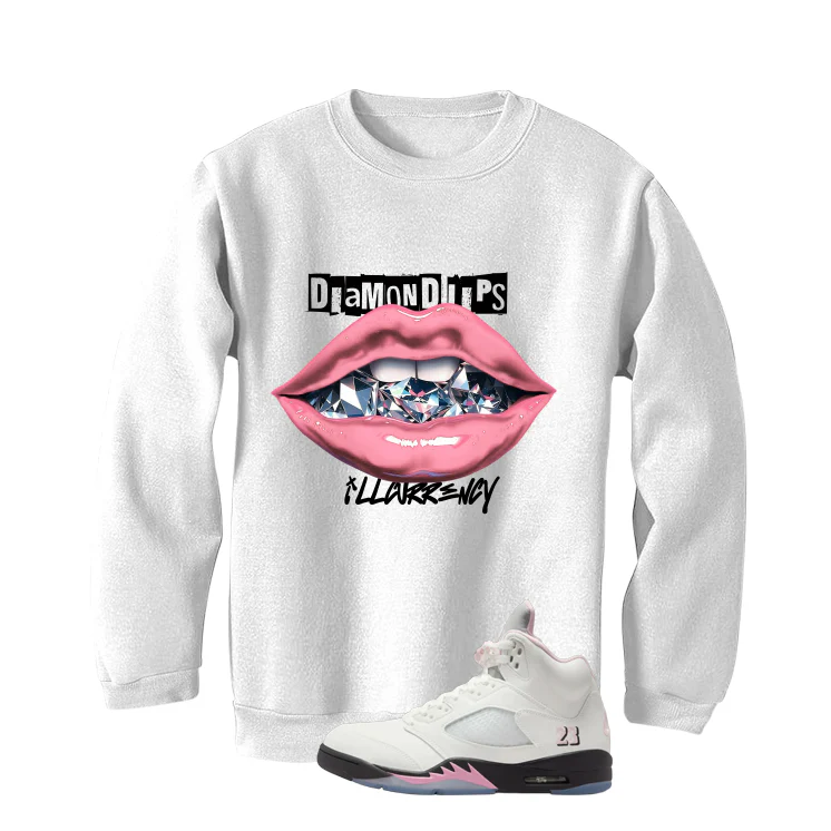 Air Jordan 5 OG 35th Anniversary Matching T-Shirt, Sweatshirts & Hoodies White T-Shirt (Diamond Lips)| illcurrency - Image 4