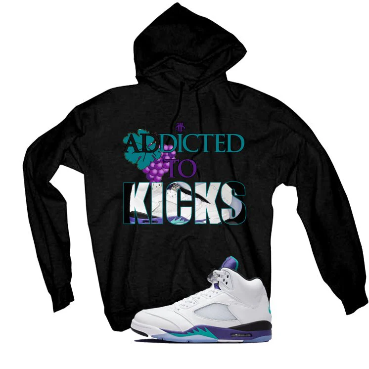 Air Jordan 5 OG Grape Black T-Shirt (addicted to kicks)| illcurrency - Image 3