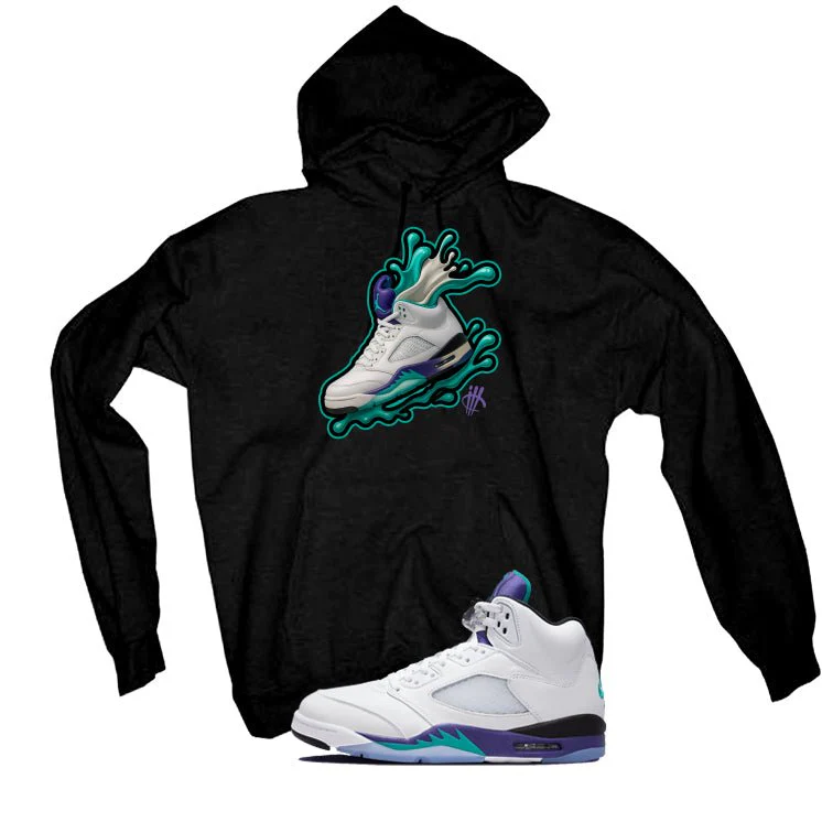 Air Jordan 5 OG Grape Black T-Shirt (Splash Shoe)| illcurrency - Image 2