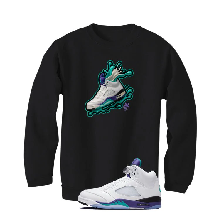 Air Jordan 5 OG Grape Black T-Shirt (Splash Shoe)| illcurrency - Image 3