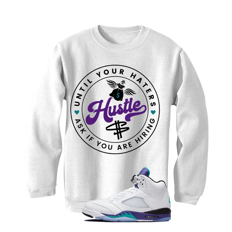 Air Jordan 5 OG Grape White T-Shirt (Haters Catch Up)| illcurrency - Image 4