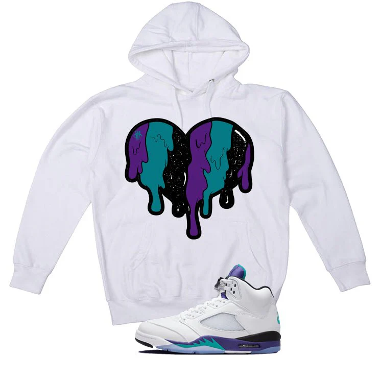 Air Jordan 5 OG Grape White T-Shirt (Heart)| illcurrency - Image 3