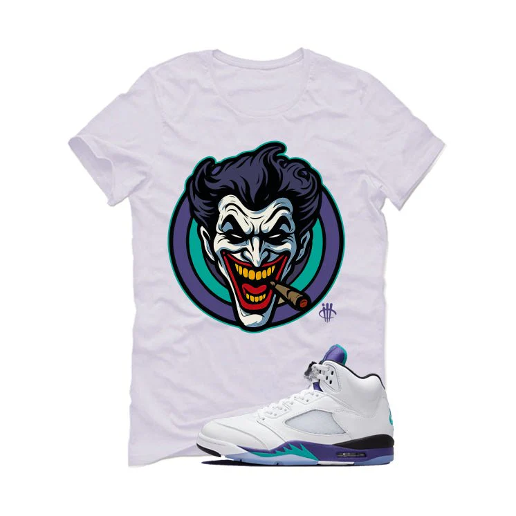 Air Jordan 5 OG Grape White T-Shirt (Joke The Joker)| illcurrency - Image 2