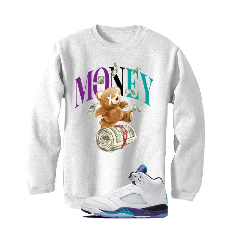 Air Jordan 5 OG Grape White T-Shirt (Money Bear Team)| illcurrency - Image 4