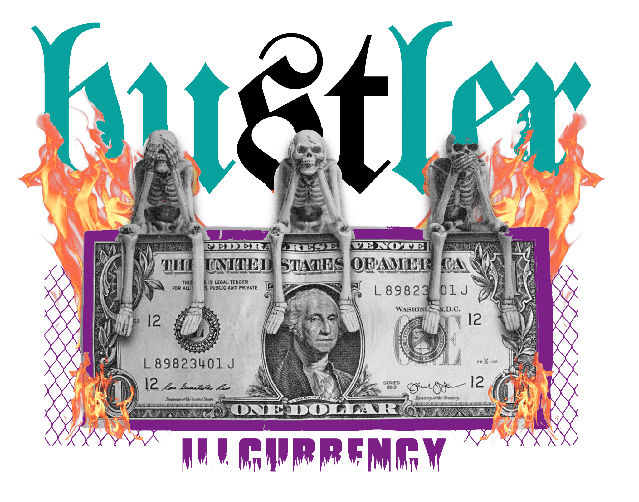 Air Jordan 5 OG Grape White T-Shirt (See No Evil Hustler)| illcurrency