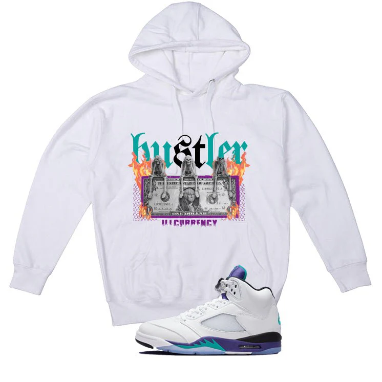 Air Jordan 5 OG Grape White T-Shirt (See No Evil Hustler)| illcurrency - Image 3