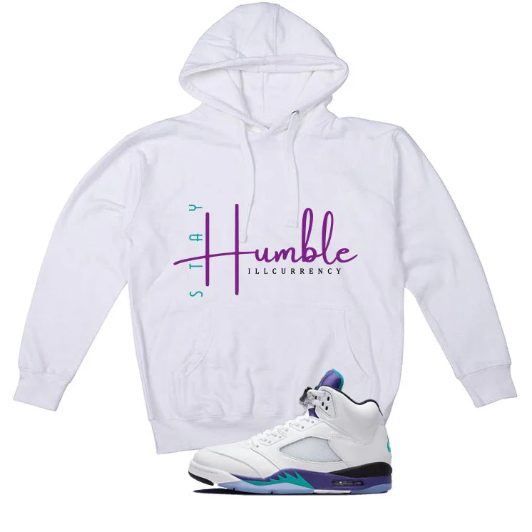 Air Jordan 5 OG Grape White T-Shirt (Stay Humble)| illcurrency - Image 3