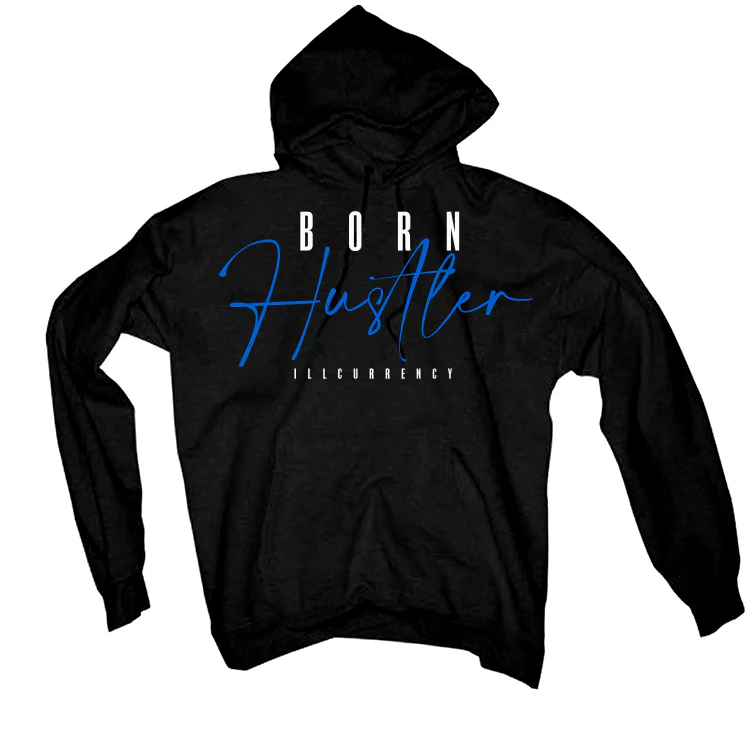 Air Jordan 5 “Racer Blue” Black T-Shirt (Born Hustler) - Image 3