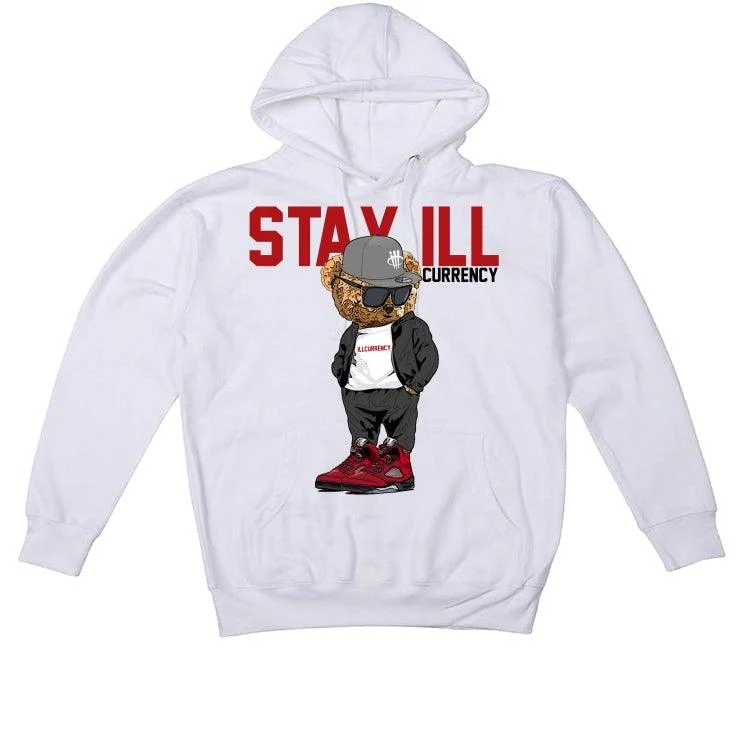 Air Jordan 5 Raging Bull White T-Shirt (Stay ill Bear) - Image 3