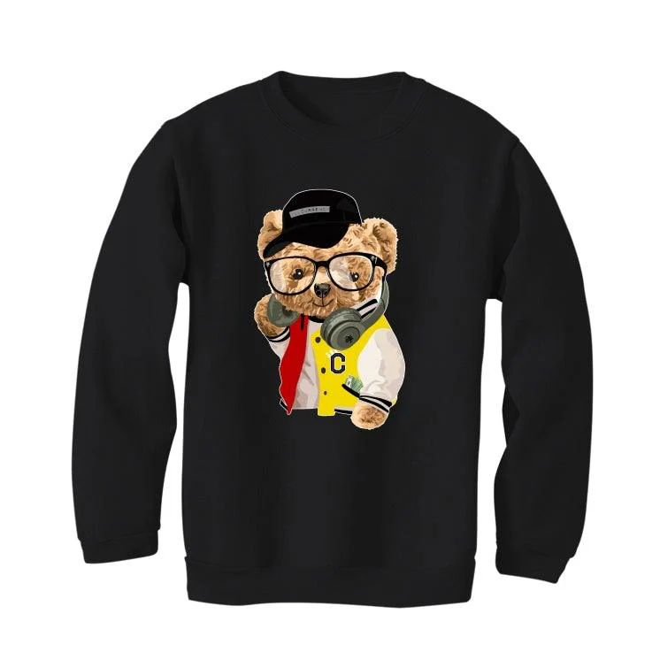 Air Jordan 5 RED AND YELLOW 2020 Black T-Shirt (ill C Bear) - Image 3