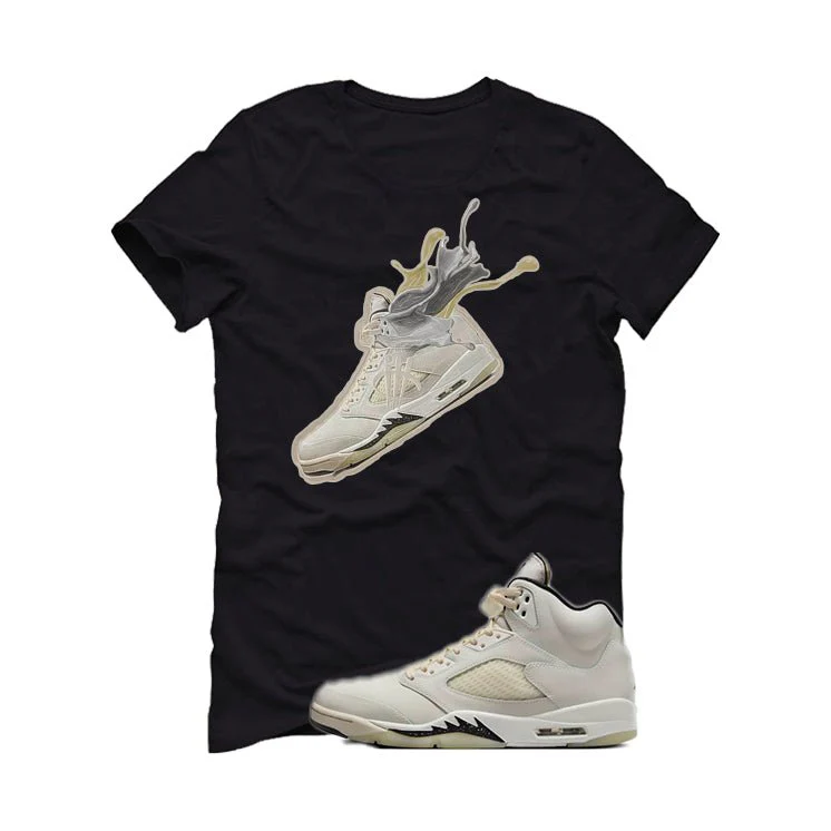 Air Jordan 5 SE Sail Black T-Shirt (Splash 5)| illcurrency - Image 2