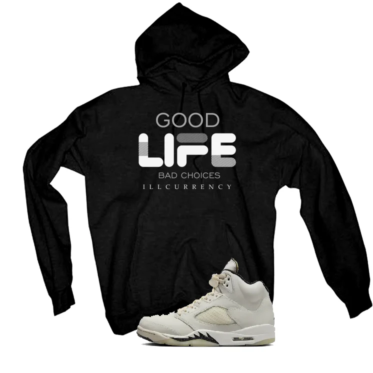 Air Jordan 5 SE “Sail” | illcurrency Black T-Shirt (Bad Choices) - Image 3