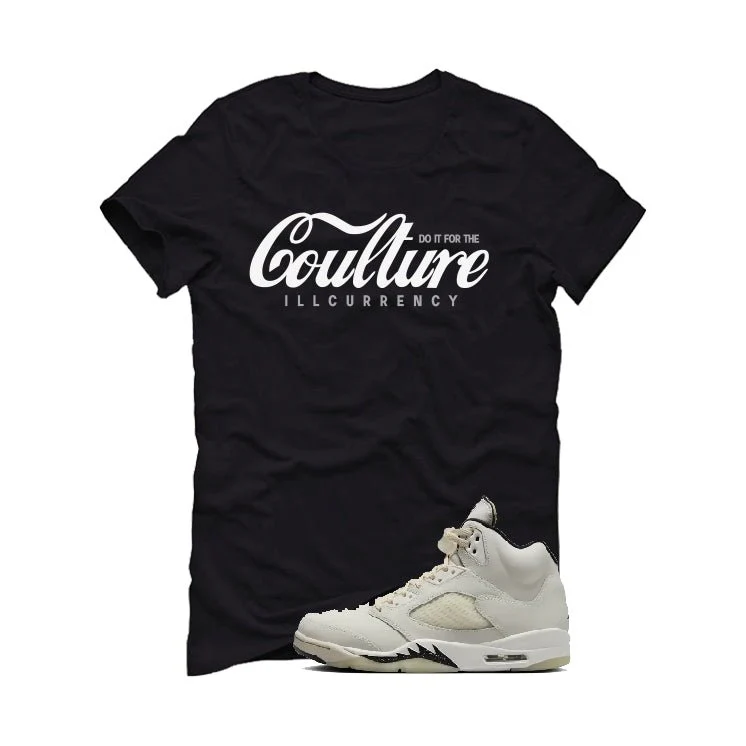 Air Jordan 5 SE “Sail” | illcurrency Black T-Shirt (Coulture) - Image 2