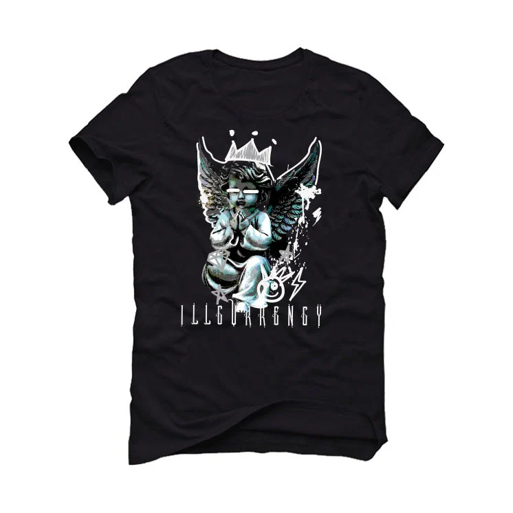 Air Jordan 5 SE “Sail” | illcurrency Black T-Shirt (Graffiti Angel) - Image 2