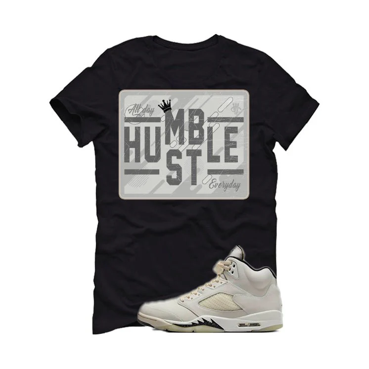 Air Jordan 5 SE “Sail” | illcurrency Black T-Shirt (HUSLE EVERYDAY) - Image 2