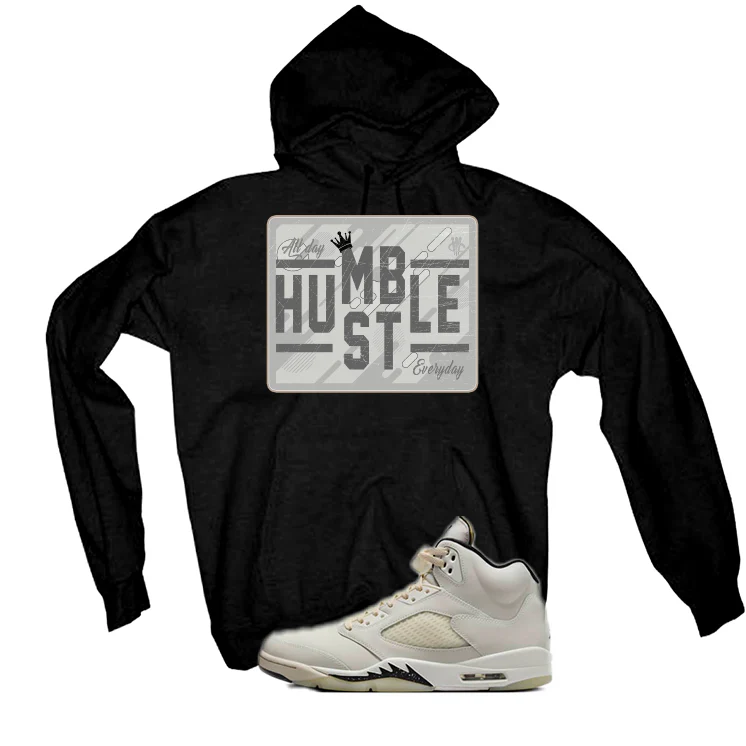Air Jordan 5 SE “Sail” | illcurrency Black T-Shirt (HUSLE EVERYDAY) - Image 3