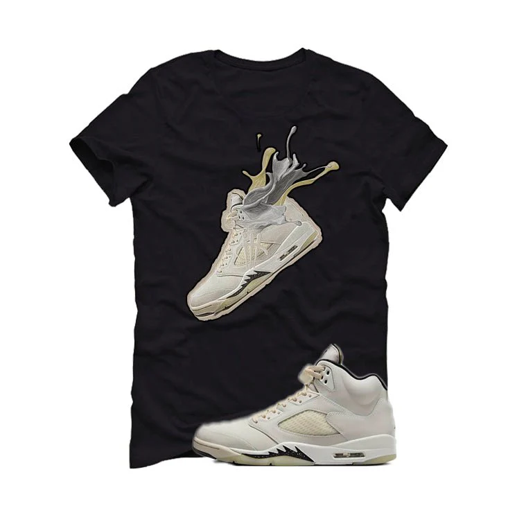 Air Jordan 5 SE “Sail” | illcurrency Black T-Shirt (SPLASH 5) - Image 2